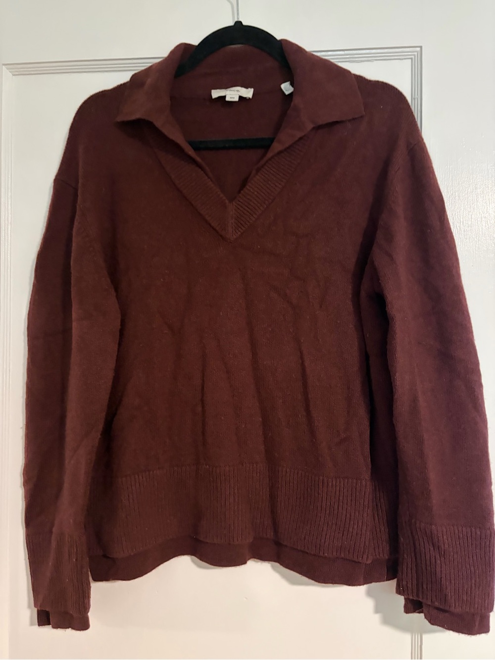 Vince Women's Double Collar Wool/Cashmere Sweater, Size M